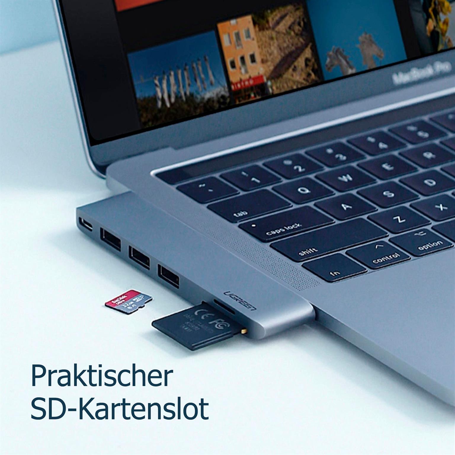 Ugreen USB-Hub CM251 – USB-C Hub für MacBook Pro, MacBook Air Adapter, MacBook USB-C Adapter, MacBook Pro Adapter – Weiteres Produktbild 3 Ugreen USB-Hub CM251 – USB-C Hub für MacBook Pro, MacBook Air Adapter, MacBook USB-C Adapter, MacBook Pro Adapter – Weiteres Produktbild 3